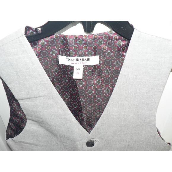 Isaac Mizrahi Boys Adjustable Suit Vest in Light Grey Size 4 MSRP $39.99 - Picture 3 of 4